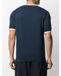dunkelblaues T-Shirt mit einem V-Ausschnitt von Altea