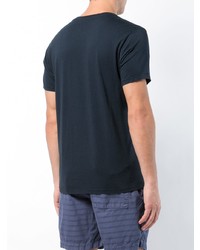 dunkelblaues T-Shirt mit einem V-Ausschnitt von SAVE KHAKI UNITED