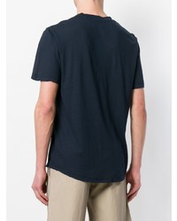 dunkelblaues T-Shirt mit einem V-Ausschnitt von James Perse