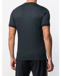 dunkelblaues T-Shirt mit einem V-Ausschnitt von Giorgio Armani