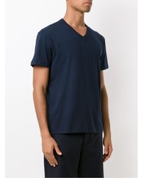 dunkelblaues T-Shirt mit einem V-Ausschnitt von Egrey