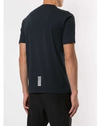 dunkelblaues T-Shirt mit einem V-Ausschnitt von Ea7 Emporio Armani