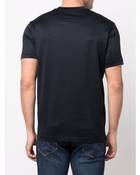dunkelblaues T-Shirt mit einem V-Ausschnitt von Emporio Armani