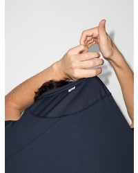dunkelblaues T-shirt mit einer Knopfleiste von Schiesser
