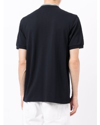 dunkelblaues T-shirt mit einer Knopfleiste von Fred Perry