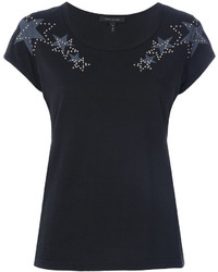 dunkelblaues T-shirt mit Sternenmuster von Marc Jacobs