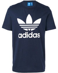 dunkelblaues T-shirt von adidas