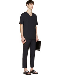 dunkelblaues T-shirt von 3.1 Phillip Lim