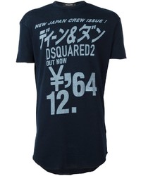 dunkelblaues T-shirt von DSQUARED2