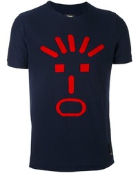 dunkelblaues T-shirt von Fendi