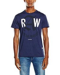 dunkelblaues T-shirt von G-Star RAW