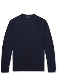 dunkelblaues T-shirt von Giorgio Armani