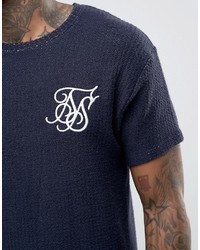 dunkelblaues T-shirt von Siksilk