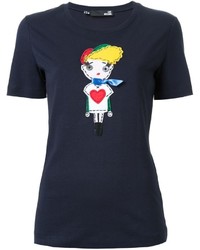 dunkelblaues T-shirt von Love Moschino