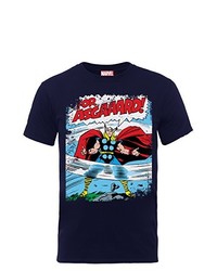 dunkelblaues T-shirt von Marvel