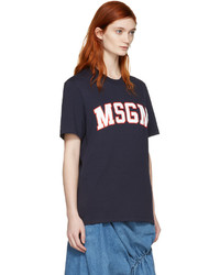 dunkelblaues T-shirt von MSGM