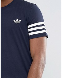 dunkelblaues T-shirt von adidas