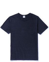 dunkelblaues T-shirt von orSlow