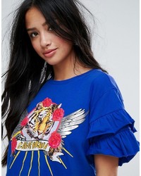 dunkelblaues T-shirt von Asos