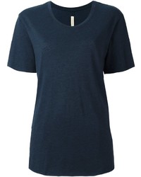 dunkelblaues T-shirt von Raquel Allegra