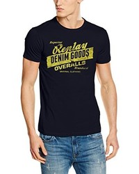 dunkelblaues T-shirt von Replay