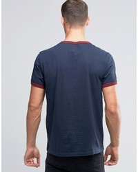 dunkelblaues T-shirt von Jack Wills