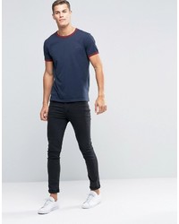 dunkelblaues T-shirt von Jack Wills