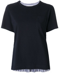 dunkelblaues T-shirt von Sacai