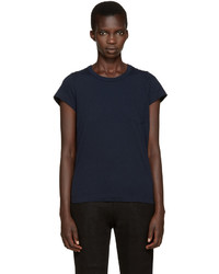 dunkelblaues T-shirt von Sacai