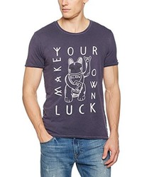 dunkelblaues T-shirt von Scotch & Soda