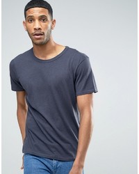 dunkelblaues T-shirt von Selected