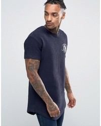 dunkelblaues T-shirt von Siksilk