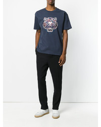 dunkelblaues T-shirt von Kenzo