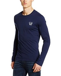 dunkelblaues T-shirt von Versace