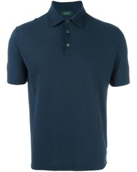 dunkelblaues T-shirt von Zanone
