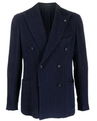 dunkelblaues Tweed Zweireiher-Sakko von Tagliatore