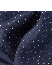 dunkelblaues und weißes gepunktetes Einstecktuch von Lanvin