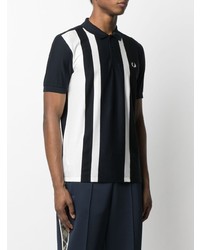 dunkelblaues und weißes Polohemd von Fred Perry