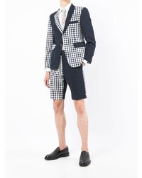 dunkelblaues und weißes Sakko mit Vichy-Muster von Thom Browne