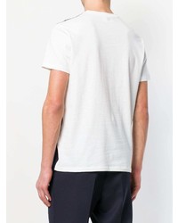 dunkelblaues und weißes T-Shirt mit einem Rundhalsausschnitt von AMI Alexandre Mattiussi