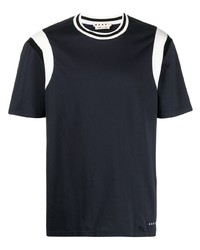 dunkelblaues und weißes T-Shirt mit einem Rundhalsausschnitt von Marni