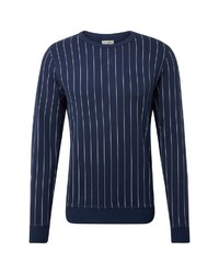 dunkelblaues vertikal gestreiftes Sweatshirt von Tom Tailor Denim