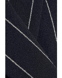 dunkelblaues vertikal gestreiftes Zweireiher-Sakko von Agnona