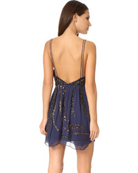 dunkelblaues verziertes Kleid von Free People