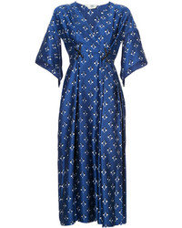 dunkelblaues verziertes Kleid von Fendi