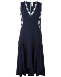 dunkelblaues verziertes Kleid von Peter Pilotto