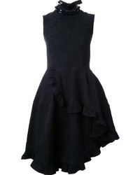 dunkelblaues verziertes Kleid von Simone Rocha