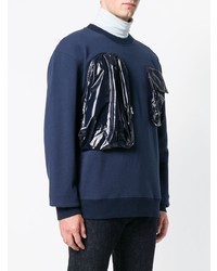 dunkelblaues verziertes Sweatshirt von Calvin Klein 205W39nyc