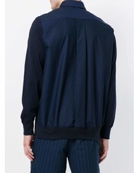 dunkelblaues verziertes Sweatshirt von Sacai