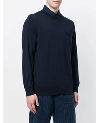 dunkelblaues verziertes Sweatshirt von Sacai